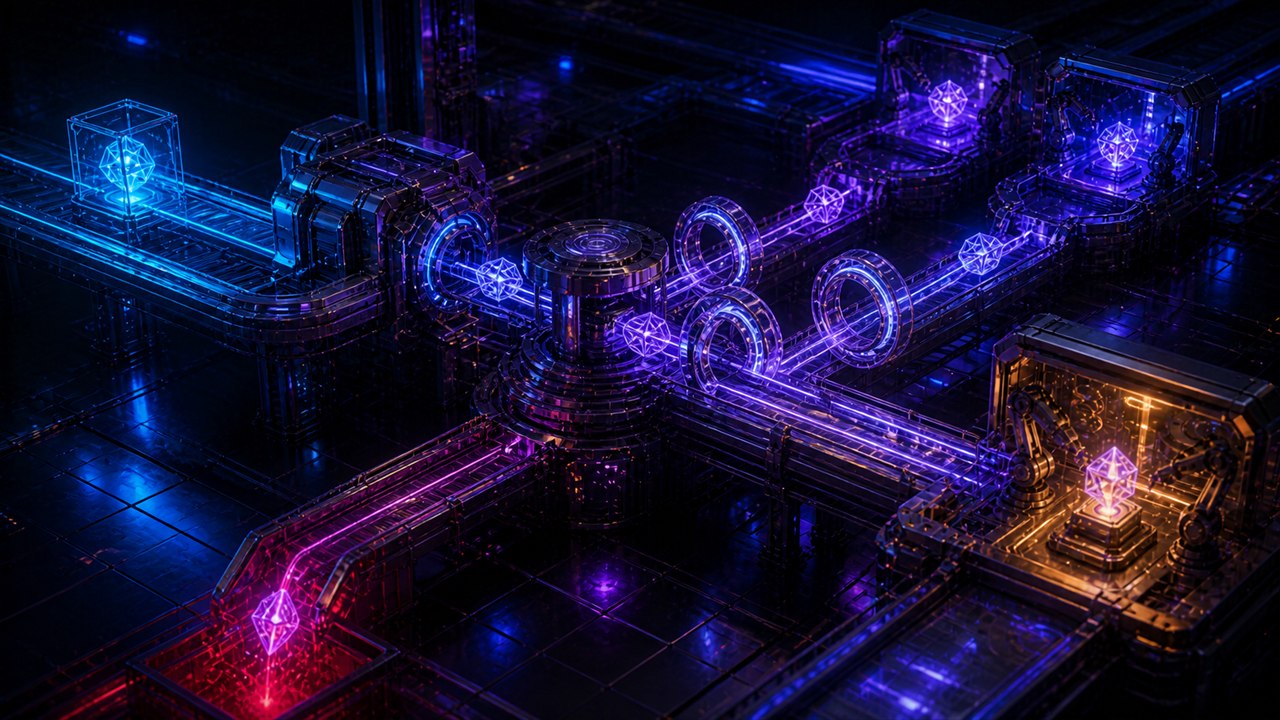 Lead Routing Quality Assurance Matrix represented as a operating loop with category-coded signal paths and a distinct sequence-27 composition.