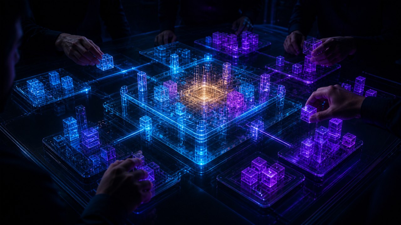 Run a Data Layer Requirements Workshop represented as a decision pathway with category-coded signal paths and a distinct sequence-18 composition.