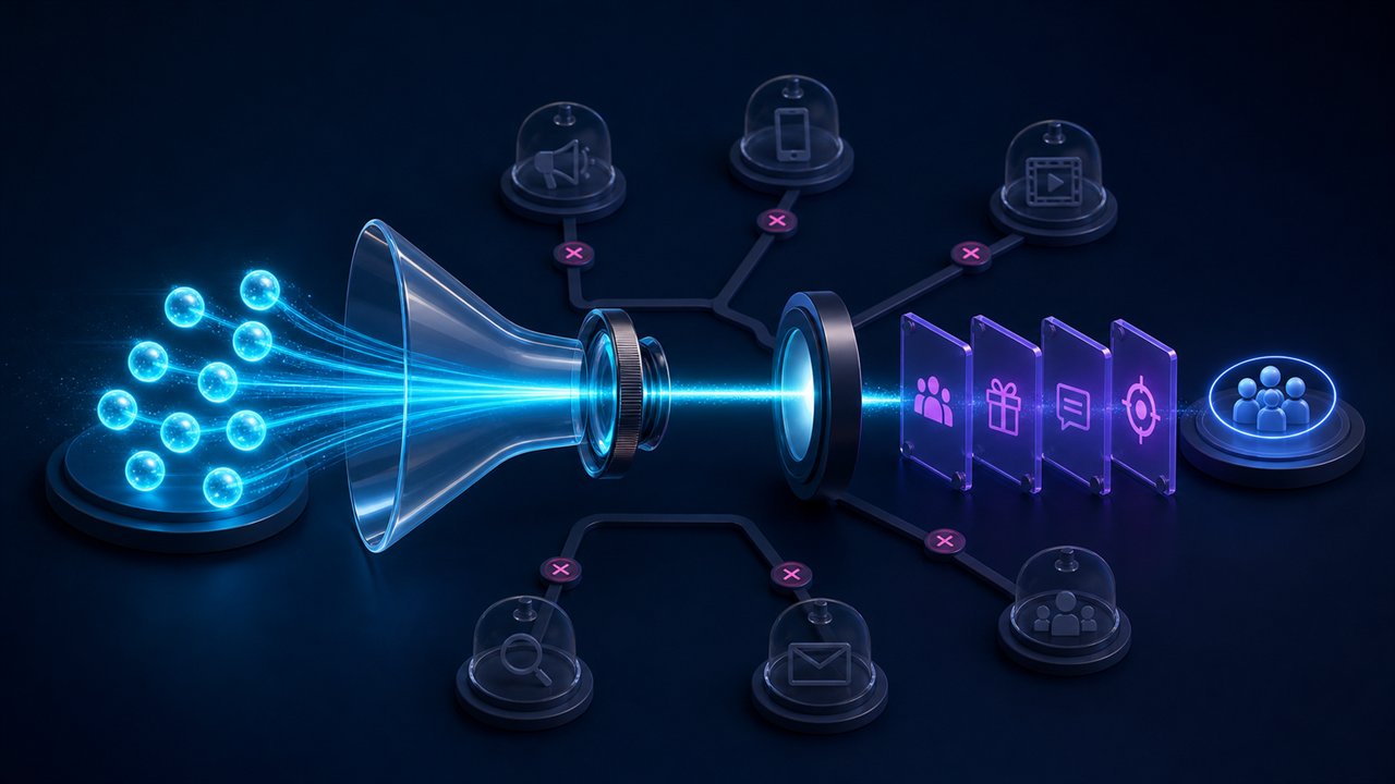 Limited campaign energy focused through one objective, audience, channel, and learning target